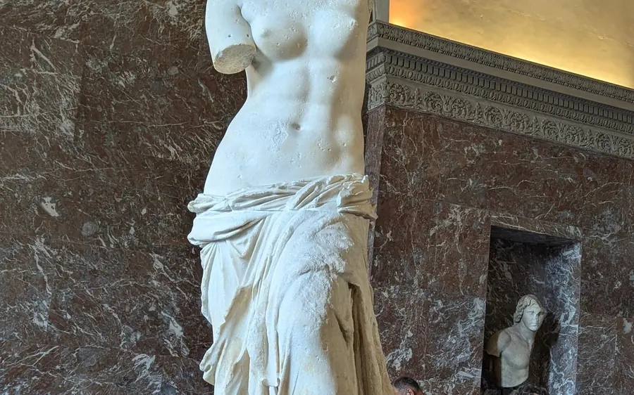 The Venus de Milo in her gallery at the Louvre